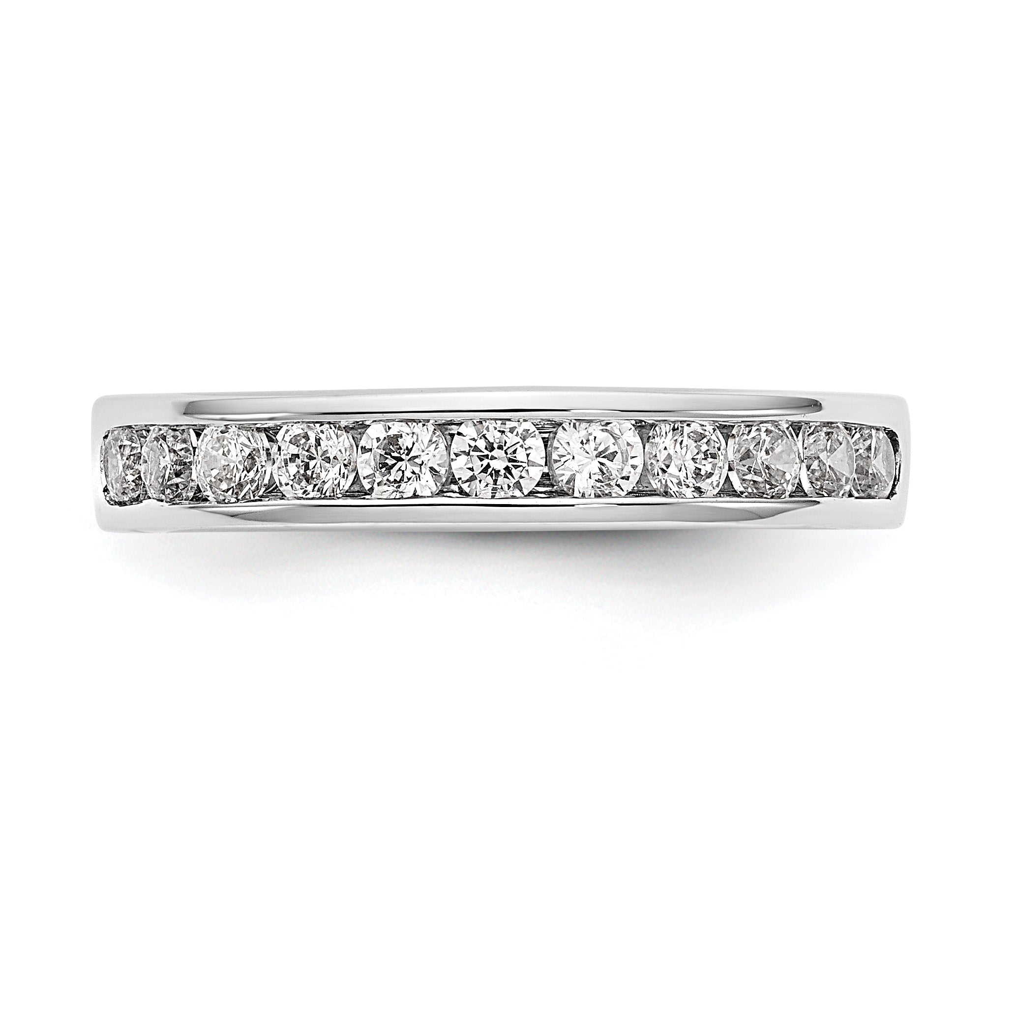 Platinum 11-Stone 1/2 carat Round Diamond Complete Channel Band