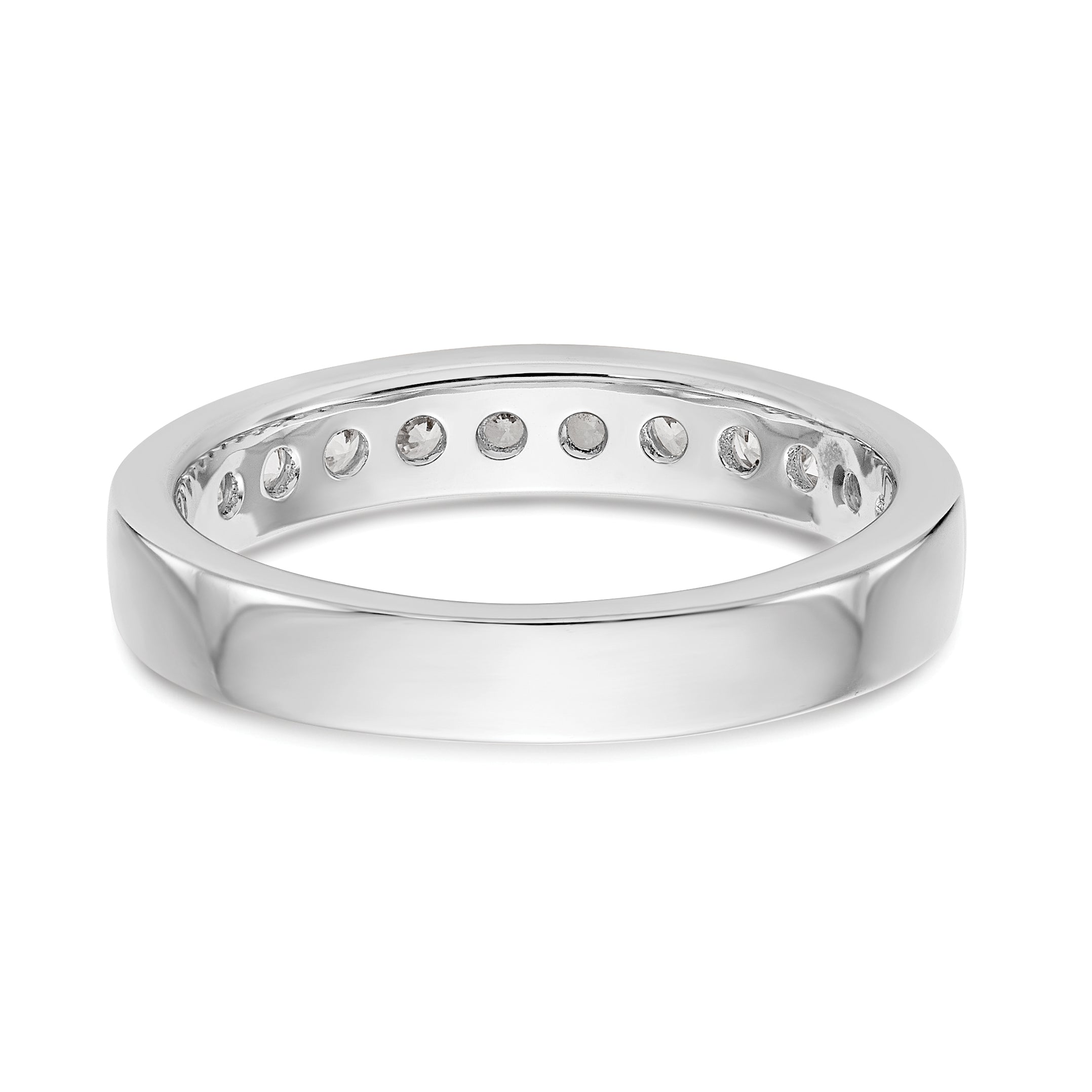 Platinum 11-Stone (Holds 11-2.3mm Round) Channel Band Mounting (No Stone Included)