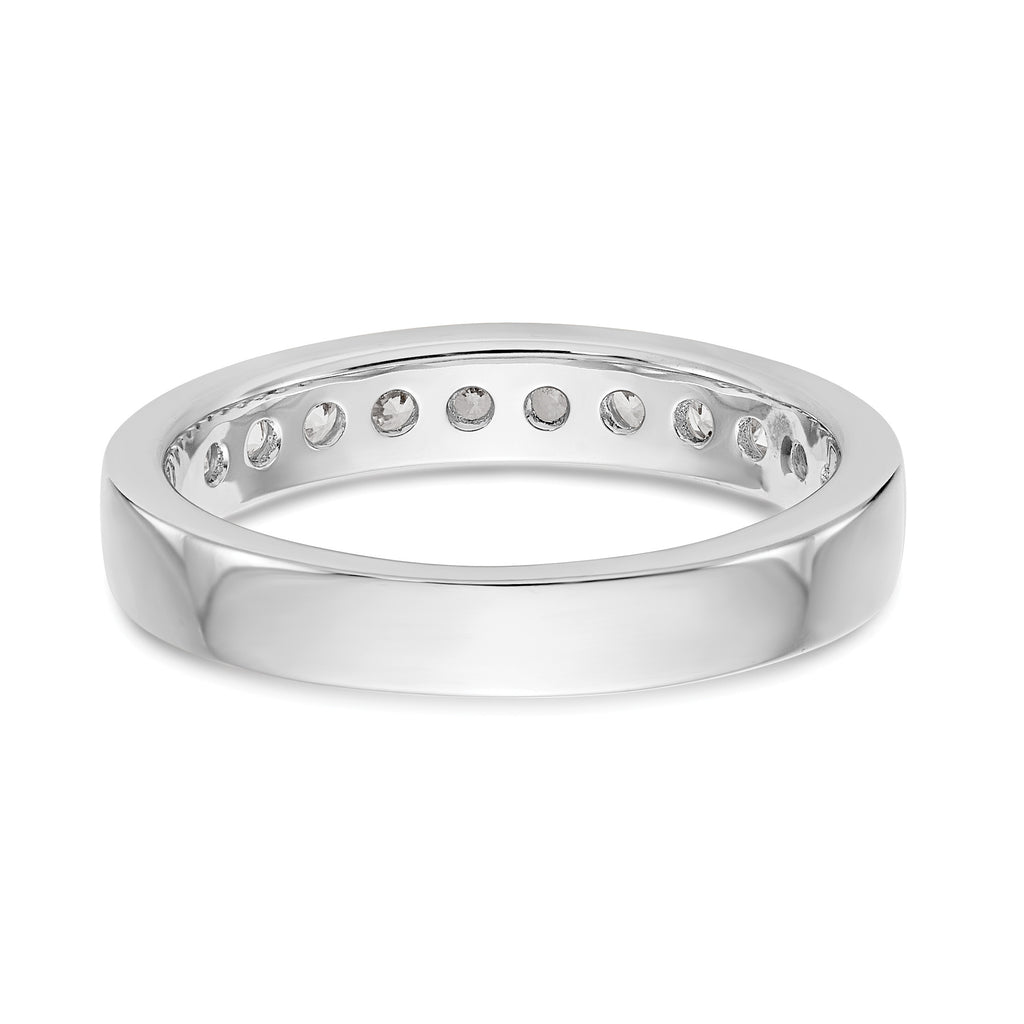 Platinum 11-Stone 1/2 carat Round Diamond Complete Channel Band