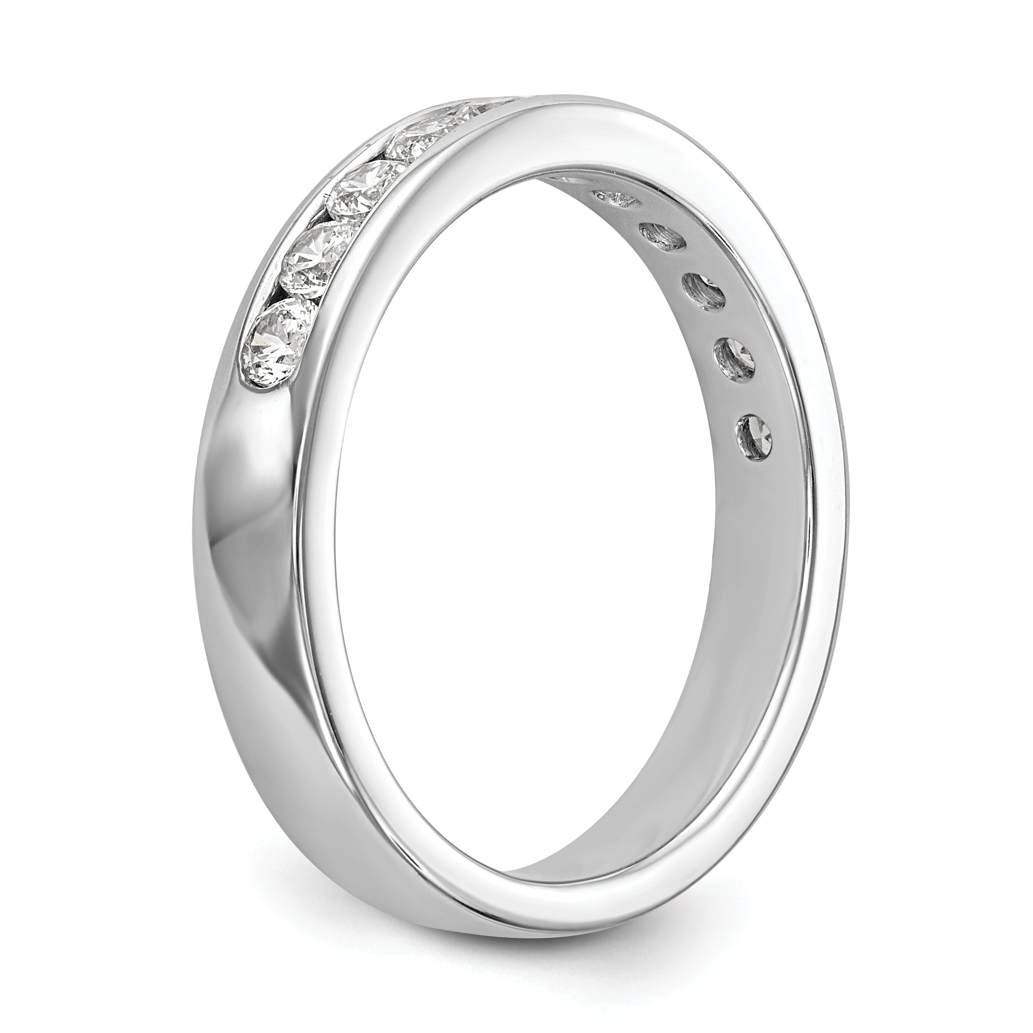 Platinum 11-Stone (Holds 11-2.3mm Round) Channel Band Mounting (No Stone Included)