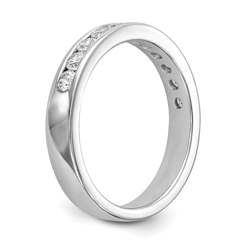 Platinum 11-Stone 1/2 carat Round Diamond Complete Channel Band