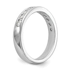 Platinum 11-Stone 1/2 carat Round Diamond Complete Channel Band