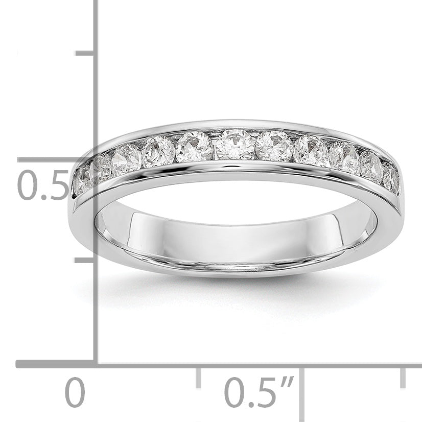 Platinum 11-Stone (Holds 11-2.3mm Round) Channel Band Mounting (No Stone Included)