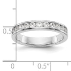 Platinum 11-Stone 1/2 carat Round Diamond Complete Channel Band