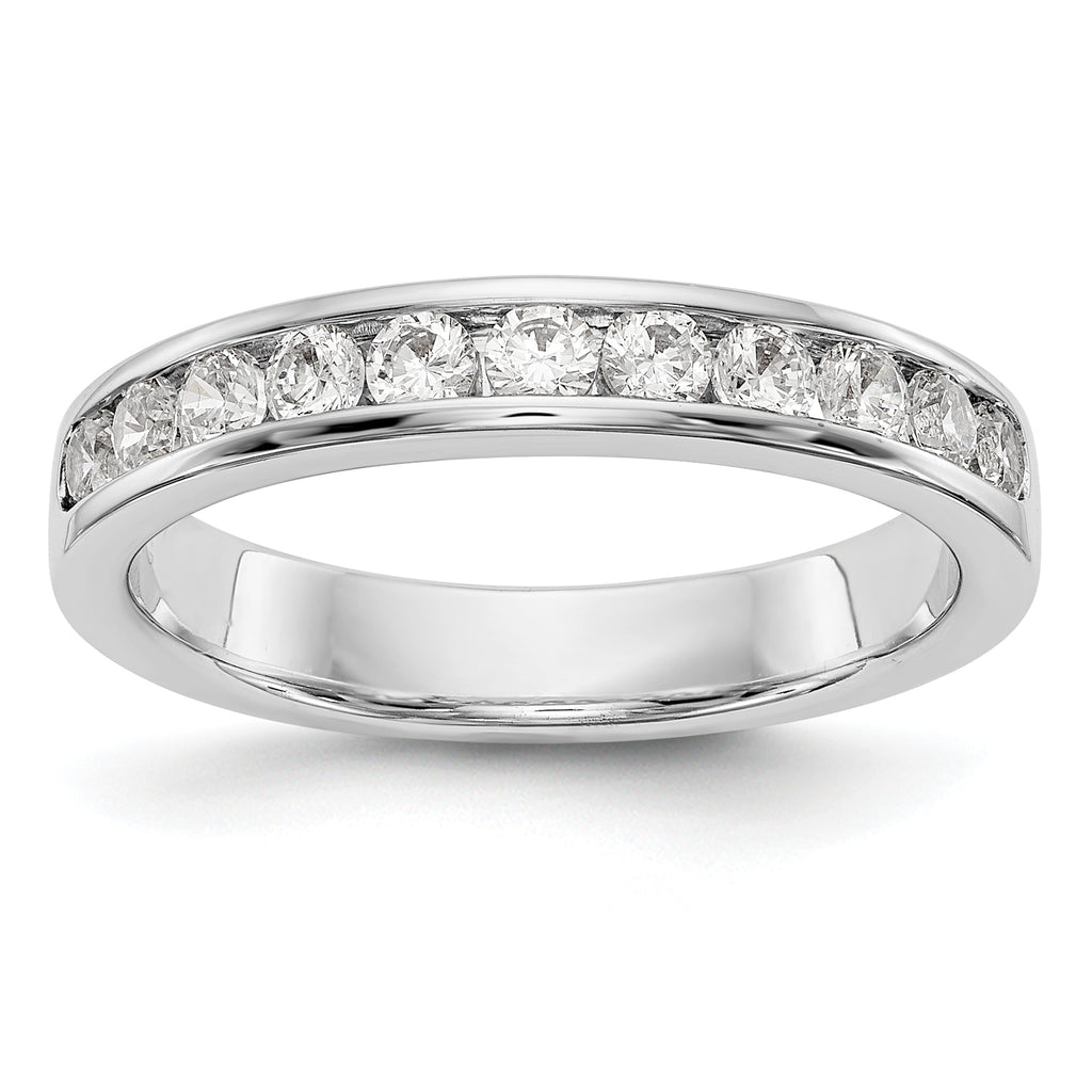 Platinum 11-Stone (Holds 11-2.3mm Round) Channel Band Mounting (No Stone Included)