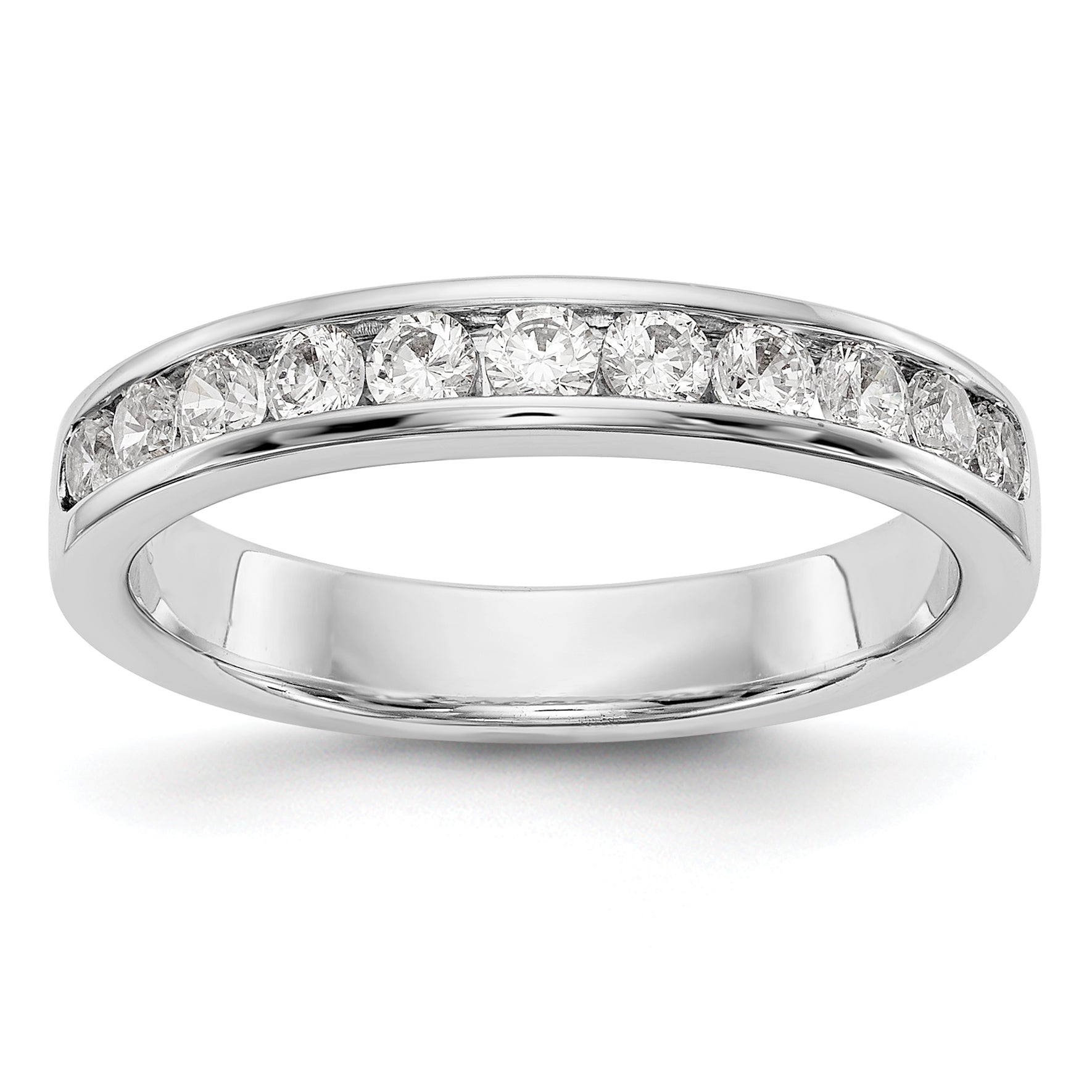 Platinum 11-Stone (Holds 11-2.3mm Round) Channel Band Mounting (No Stone Included)