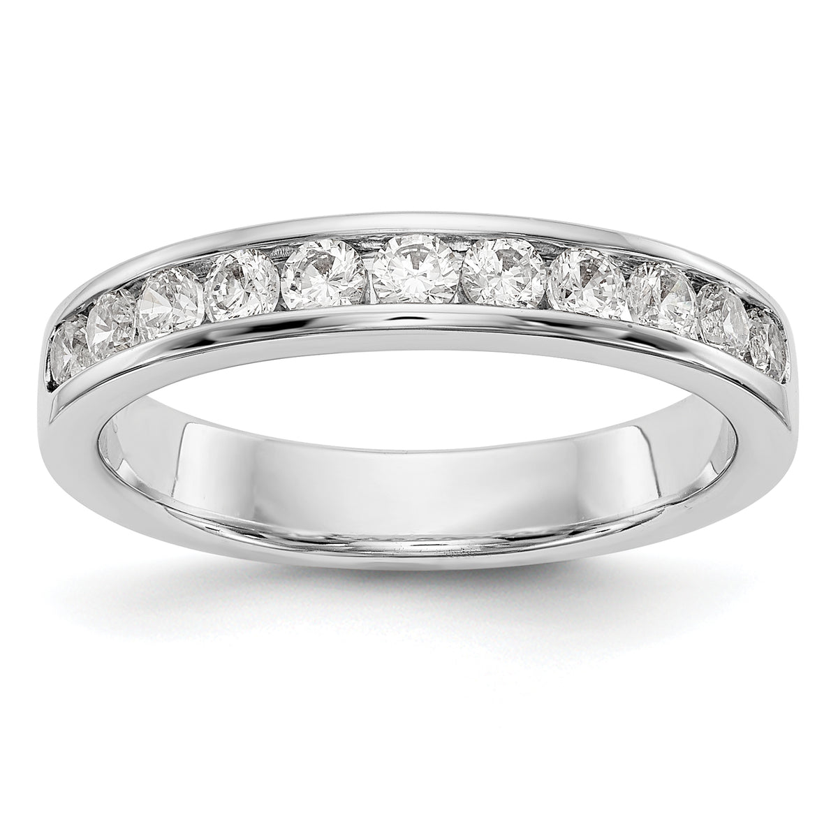 Platinum 11-Stone (Holds 11-2.3mm Round) Channel Band Mounting (No Stone Included)