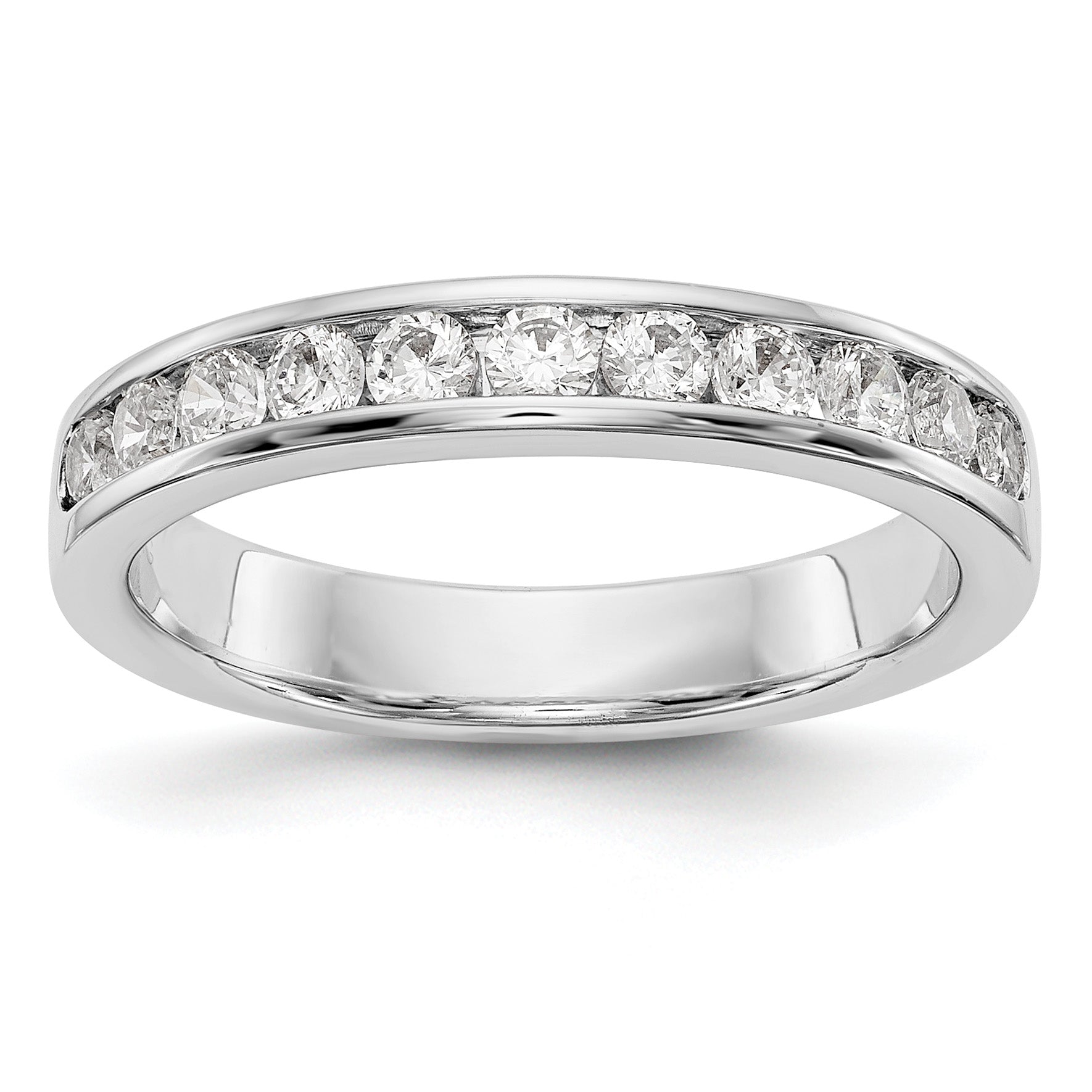 Platinum 11-Stone 1/2 carat Round Diamond Complete Channel Band Main image