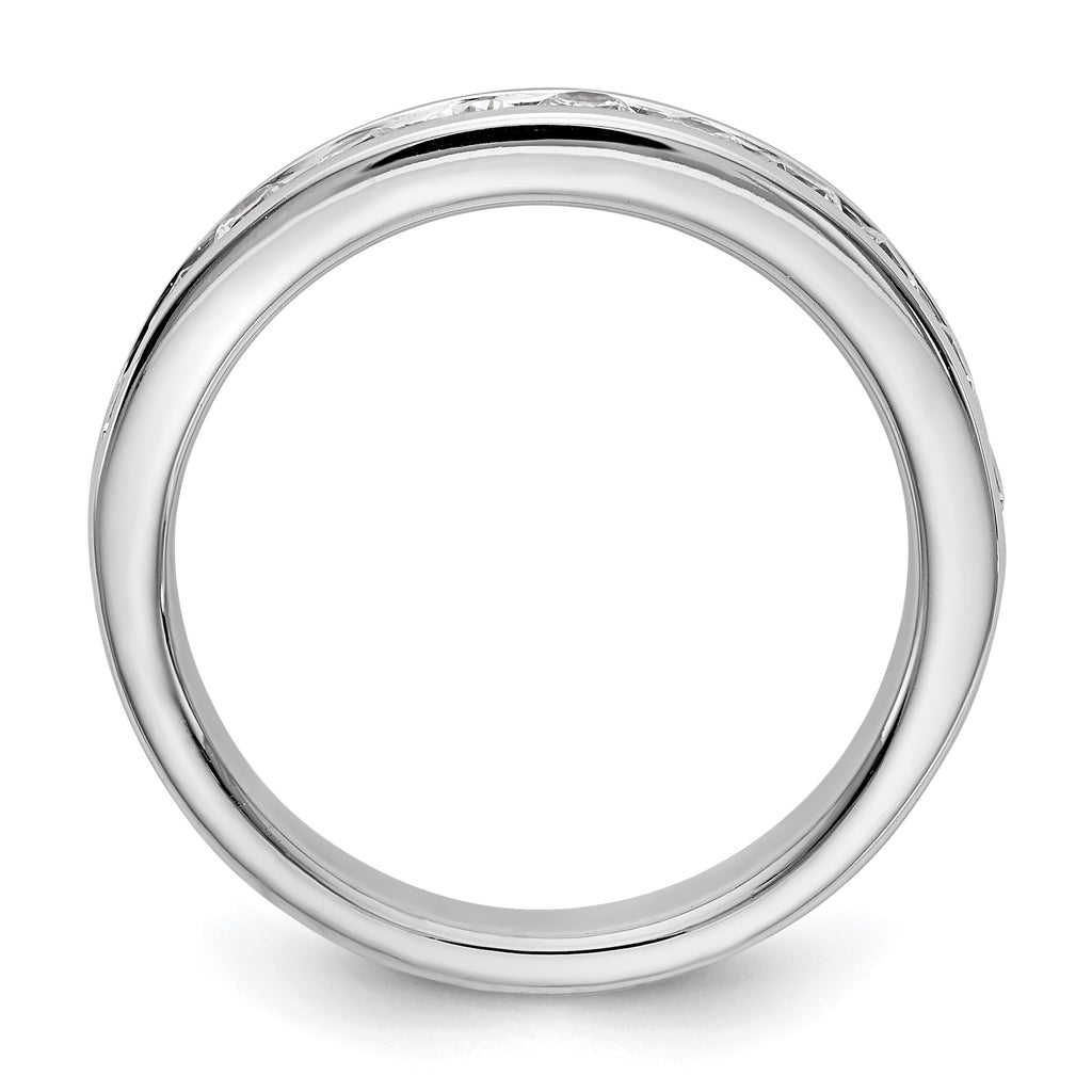 Platinum 11-Stone 1/5 carat Round Diamond Complete Channel Band