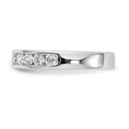 Platinum 11-Stone 1/5 carat Round Diamond Complete Channel Band