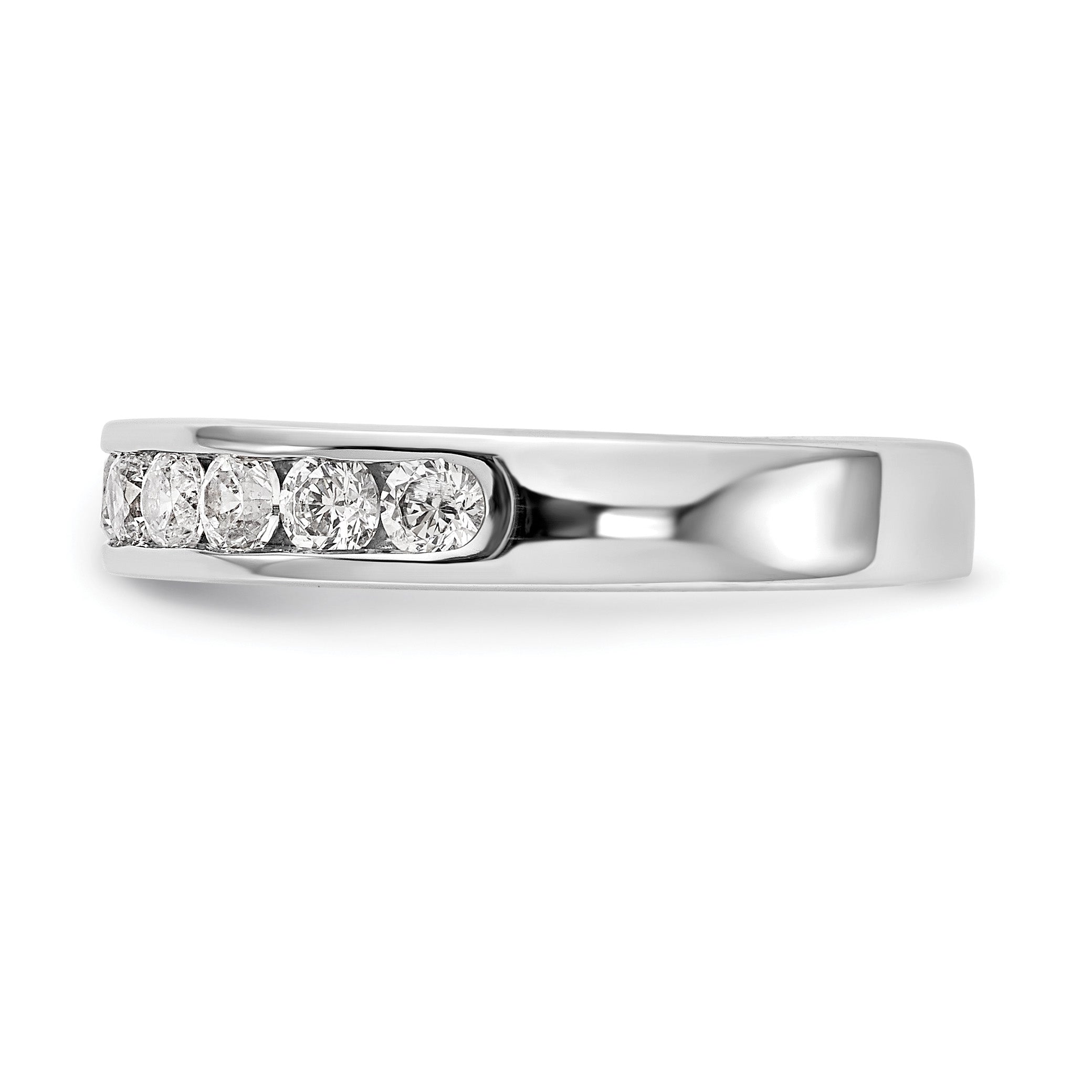 Platinum 11-Stone 3/4 carat Round Diamond Complete Channel Band