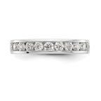 Platinum 11-Stone 3/4 carat Round Diamond Complete Channel Band