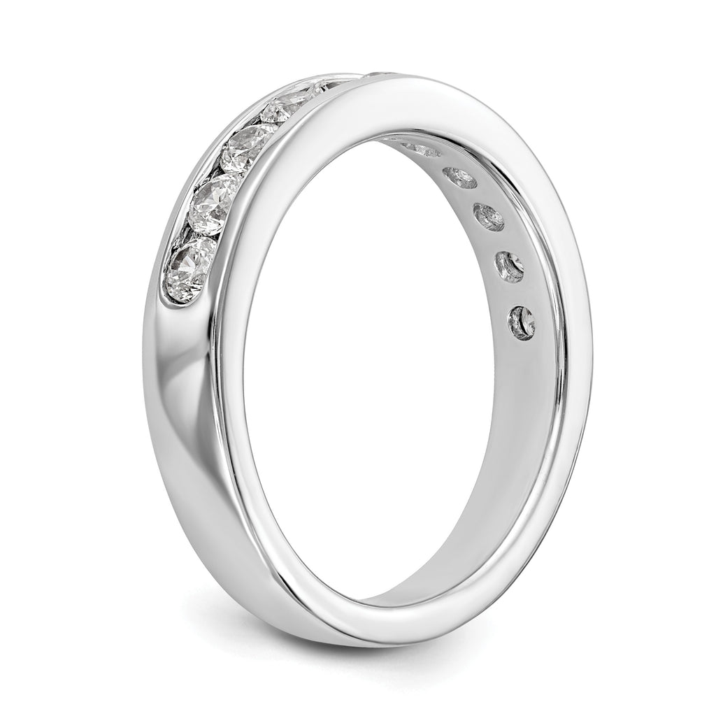 Platinum 11-Stone 1/5 carat Round Diamond Complete Channel Band