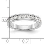 Platinum 11-Stone 3/4 carat Round Diamond Complete Channel Band