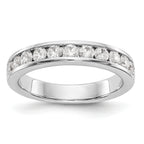 Platinum 11-Stone 1/5 carat Round Diamond Complete Channel Band