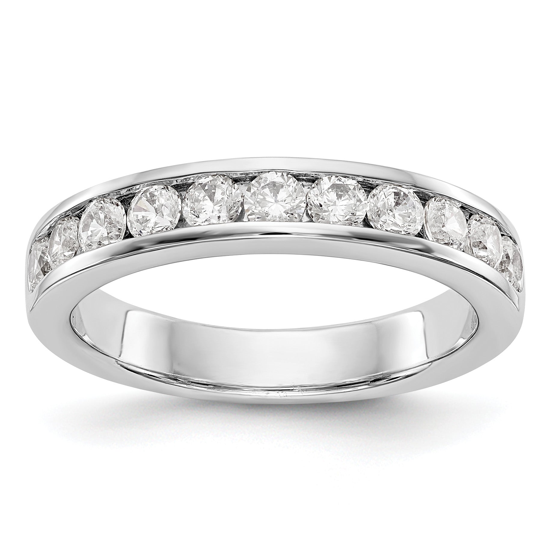 Platinum 11-Stone 3/4 carat Round Diamond Complete Channel Band Main image