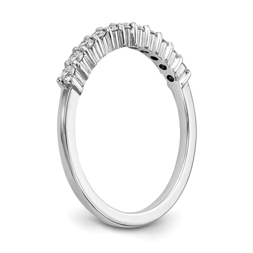 Platinum 11-Stone (Holds 11-1.6mm Round) Wedding Band Mounting (No Stone Included)