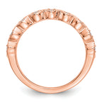 14k Rose Gold 1/10 carat Lab Grown Diamond VS/SI+ G+ Complete Fashion Band