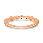 14k Rose Gold 1/10 carat Lab Grown Diamond VS/SI+ G+ Complete Fashion Band