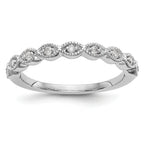14k White Gold 1/10 carat Lab Grown Diamond VS/SI+ G+ Complete Fashion Band