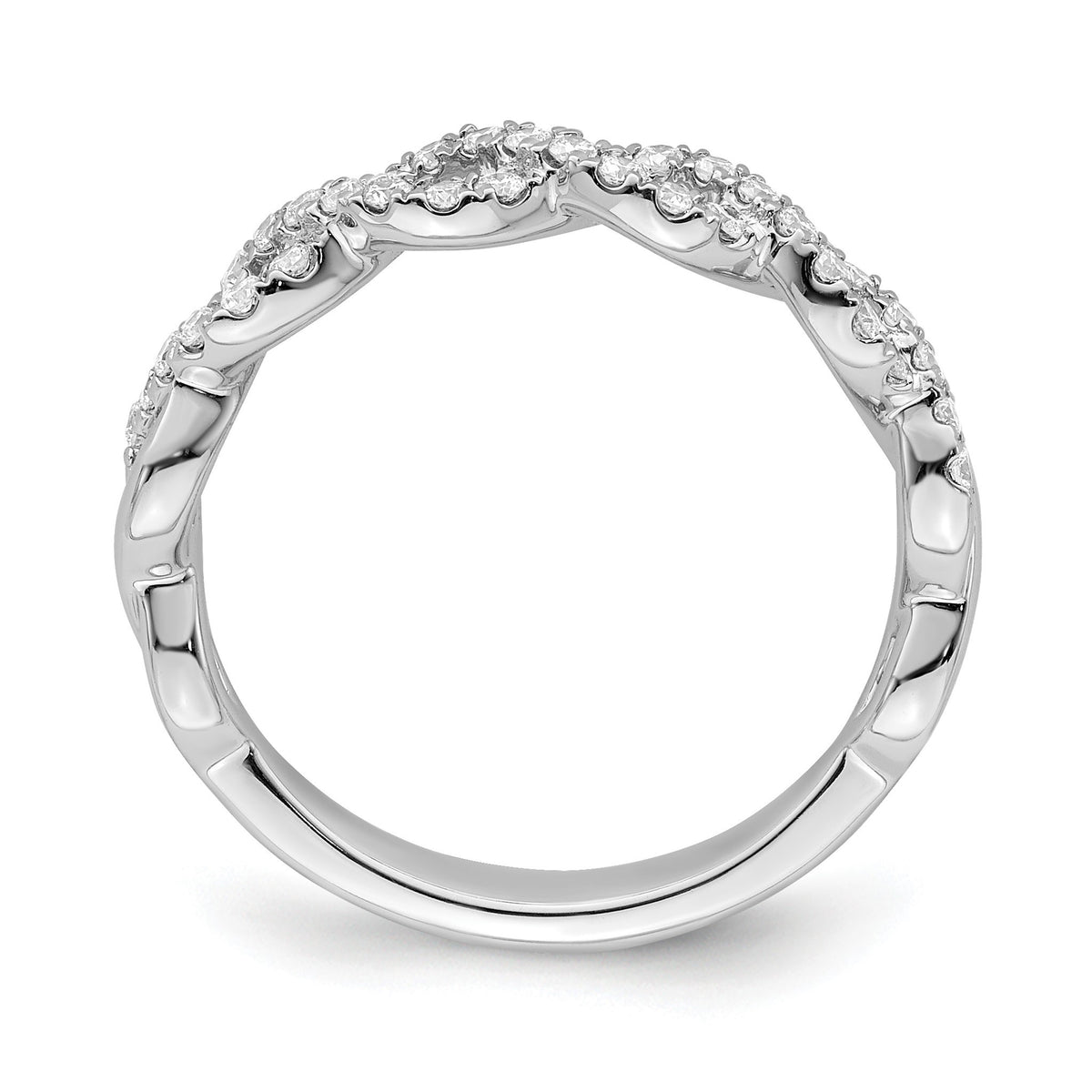 Lab-Grown Diamond Wedding Band in 14K White Gold, 2.9mm (1/3 ct. tw.), Size 7 - Sophia Jewelers
