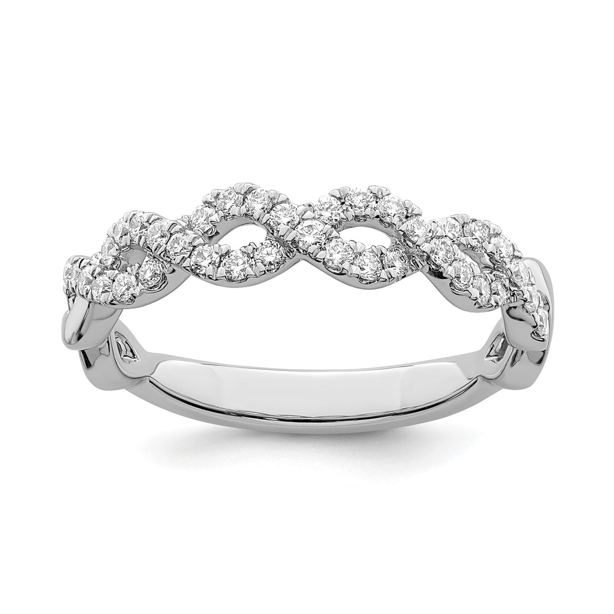 Lab-Grown Diamond Wedding Band in 14K White Gold, 2.9mm (1/3 ct. tw.), Size 7 - Sophia Jewelers