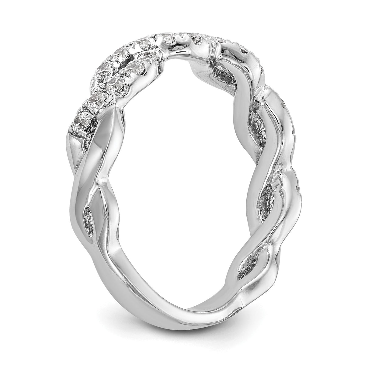 Lab-Grown Diamond Wedding Band in 14K White Gold, 2.9mm (1/2 ct. tw.), Size 7 - Sophia Jewelers