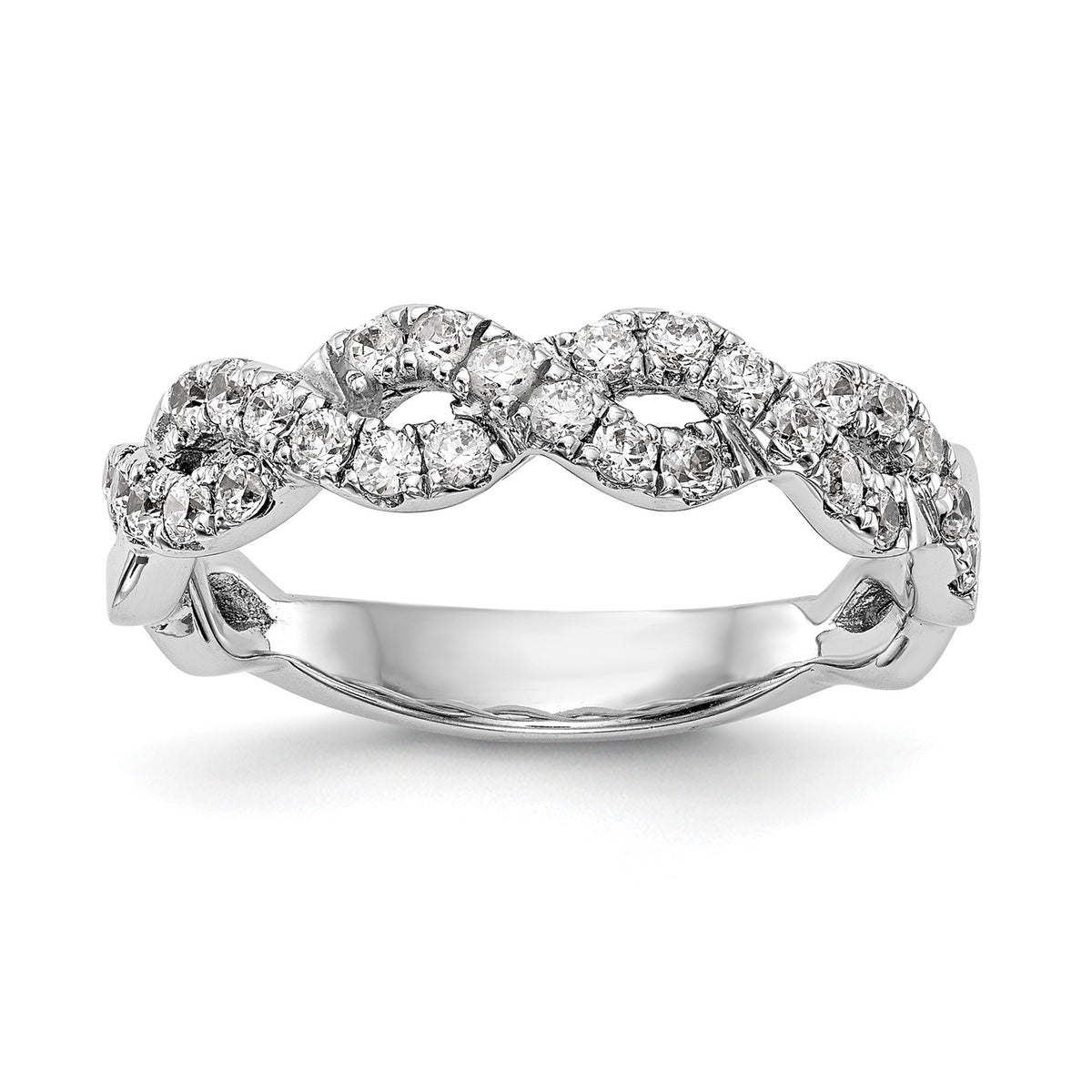Lab-Grown Diamond Wedding Band in 14K White Gold, 2.9mm (1/2 ct. tw.), Size 7 - Sophia Jewelers Main image