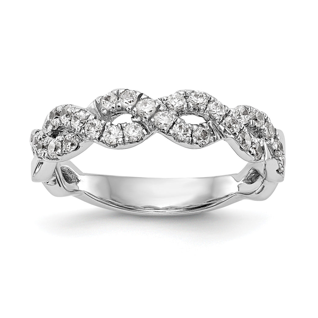 Lab-Grown Diamond Wedding Band in 14K White Gold, 2.9mm (1/2 ct. tw.), Size 7 - Sophia Jewelers