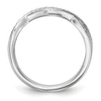 14k White Gold 1/4 carat Lab Grown Diamond VS/SI+ G+ Complete Twisted Band