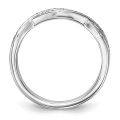 14k White Gold 1/4 carat Lab Grown Diamond VS/SI+ G+ Complete Twisted Band