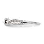 14k White Gold 1/4 carat Lab Grown Diamond VS/SI+ G+ Complete Twisted Band
