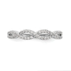 14k White Gold 1/4 carat Lab Grown Diamond VS/SI+ G+ Complete Twisted Band