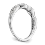 14k White Gold 1/4 carat Lab Grown Diamond VS/SI+ G+ Complete Twisted Band