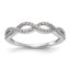 14k White Gold 1/4 carat Lab Grown Diamond VS/SI+ G+ Complete Twisted Band