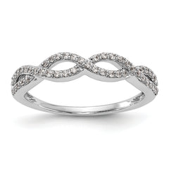 14k White Gold 1/4 carat Lab Grown Diamond VS/SI+ G+ Complete Twisted Band