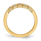14k Yellow Gold 1/10 carat Diamond and Ruby Complete Band