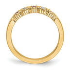 14k Yellow Gold 1/10 carat Diamond and Ruby Complete Band