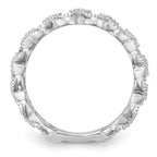 14k White Gold 1/2 carat Lab Grown Diamond VS/SI+ G+ Complete Link Band