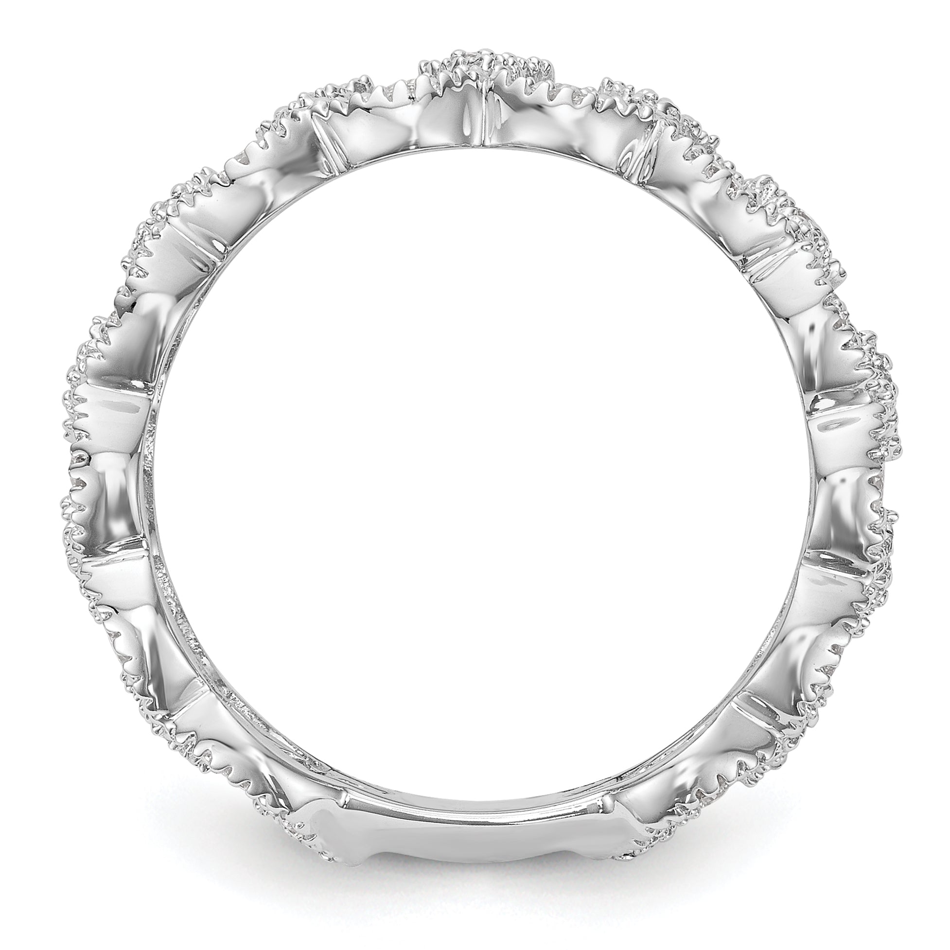 14k White Gold 1/2 carat Lab Grown Diamond VS/SI+ G+ Complete Link Band