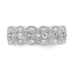 14k White Gold 1/2 carat Lab Grown Diamond VS/SI+ G+ Complete Link Band