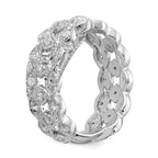 14k White Gold 1/2 carat Lab Grown Diamond VS/SI+ G+ Complete Link Band