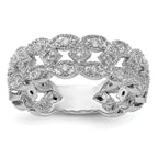 14k White Gold 1/2 carat Lab Grown Diamond VS/SI+ G+ Complete Link Band
