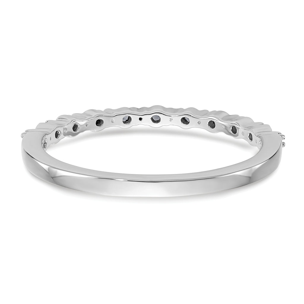 14K White Gold 1/10 carat Blue Diamond Complete Band