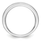 14k White Gold Emerald Complete Channel Band