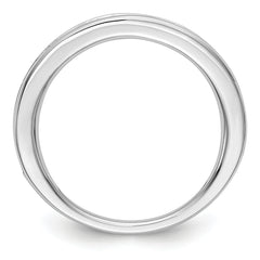 14k White Gold Emerald Complete Channel Band