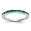 14k White Gold Emerald Complete Channel Band