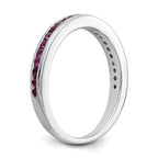 14k White Gold Ruby Complete Channel Band