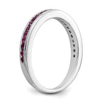 14k White Gold Ruby Complete Channel Band