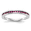 14k White Gold Ruby Complete Channel Band